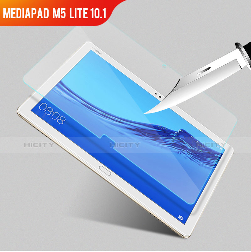 Huawei MediaPad M5 Lite 10.1用強化ガラス 液晶保護フィルム T01 ファーウェイ クリア