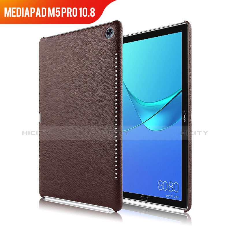 Huawei MediaPad M5 Pro 10.8用ケース 高級感 手触り良いレザー柄 ファーウェイ ブラウン
