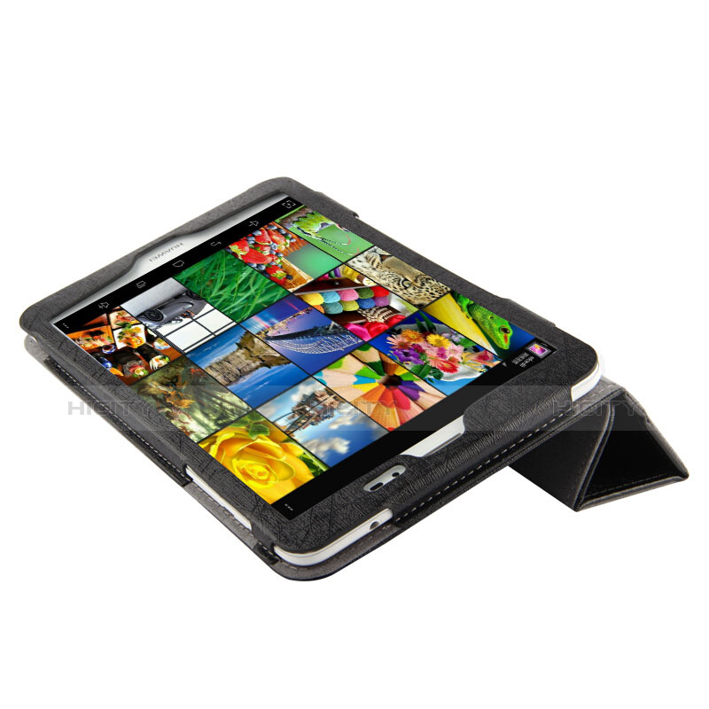Huawei Mediapad T1 7.0 T1-701 T1-701U用手帳型 レザーケース スタンド L01 ファーウェイ ブラック