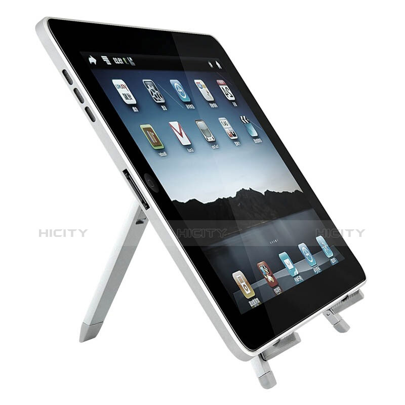 Huawei Mediapad T1 7.0 T1-701 T1-701U用スタンドタイプのタブレット ホルダー ユニバーサル ファーウェイ シルバー