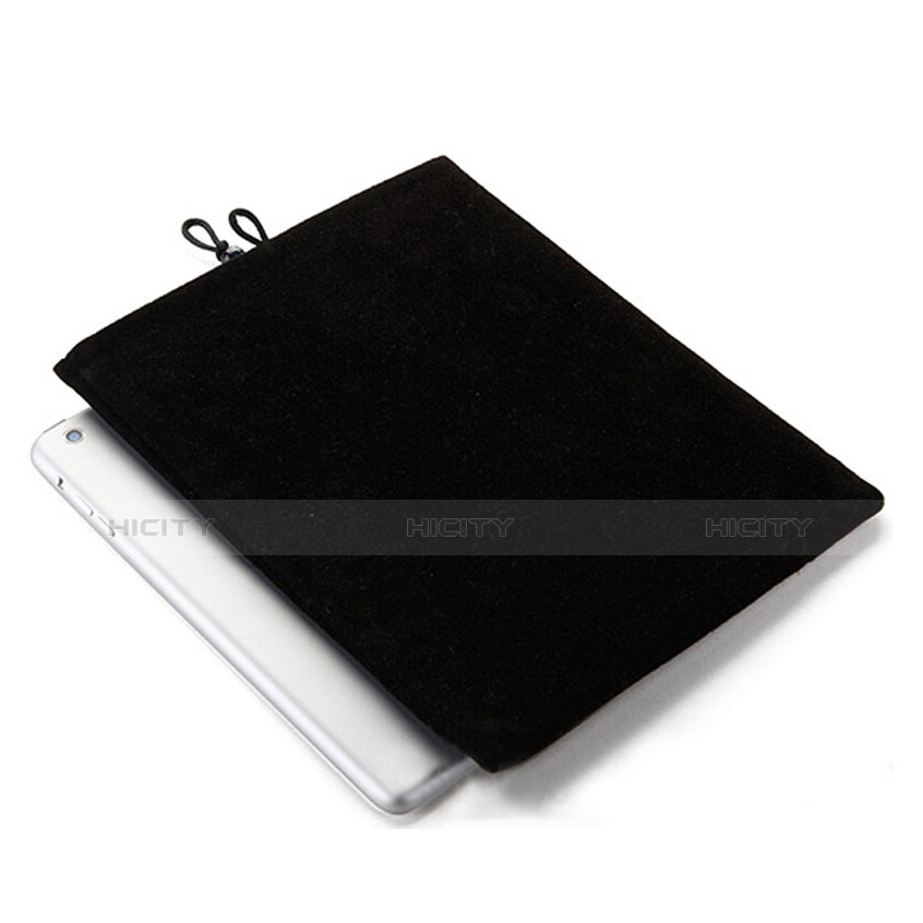 Huawei MediaPad T2 8.0 Pro用ソフトベルベットポーチバッグ ケース ファーウェイ ブラック