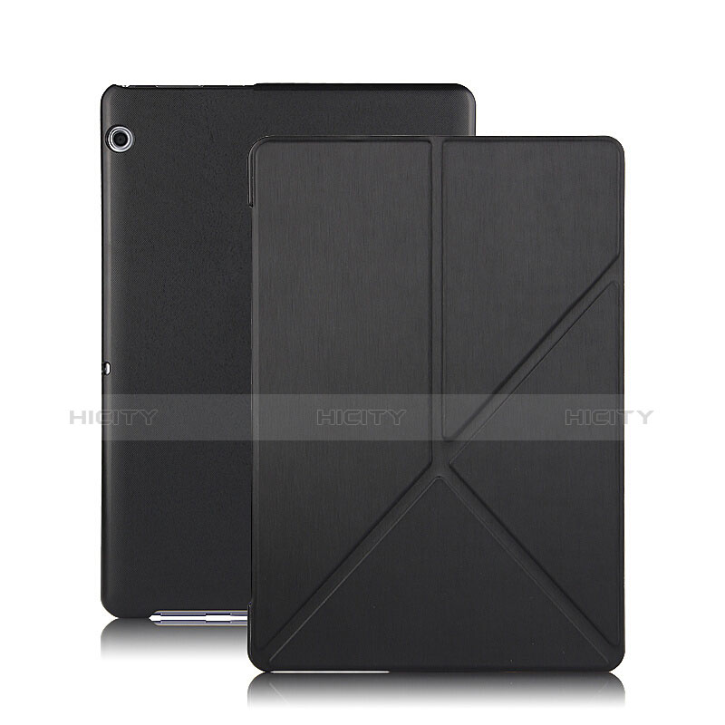 Huawei MediaPad T3 10 AGS-L09 AGS-W09用手帳型 レザーケース スタンド L02 ファーウェイ ブラック