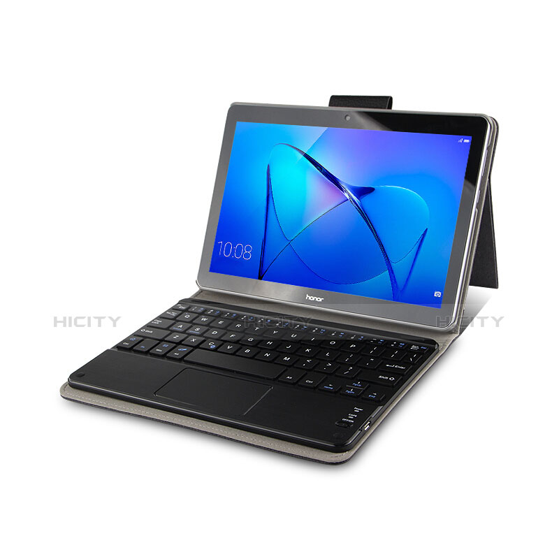 Huawei MediaPad T3 10 AGS-L09 AGS-W09用手帳型 レザーケース スタンド アンド キーボード ファーウェイ ブラック