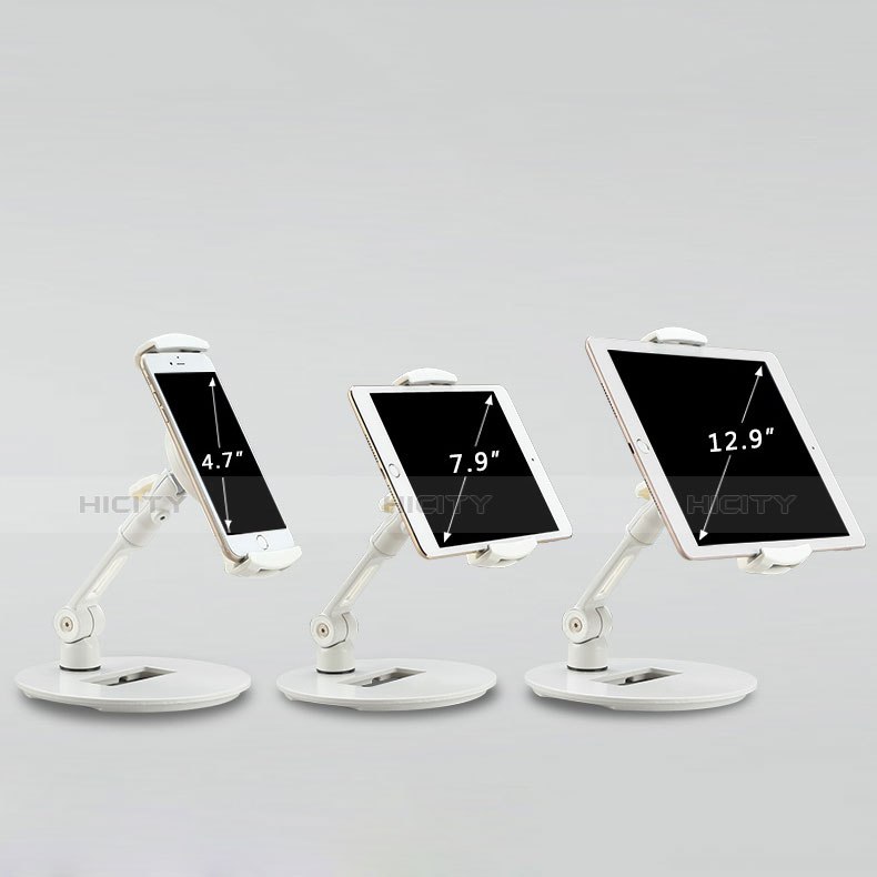 Huawei MediaPad T3 10 AGS-L09 AGS-W09用スタンドタイプのタブレット クリップ式 フレキシブル仕様 H06 ファーウェイ ホワイト