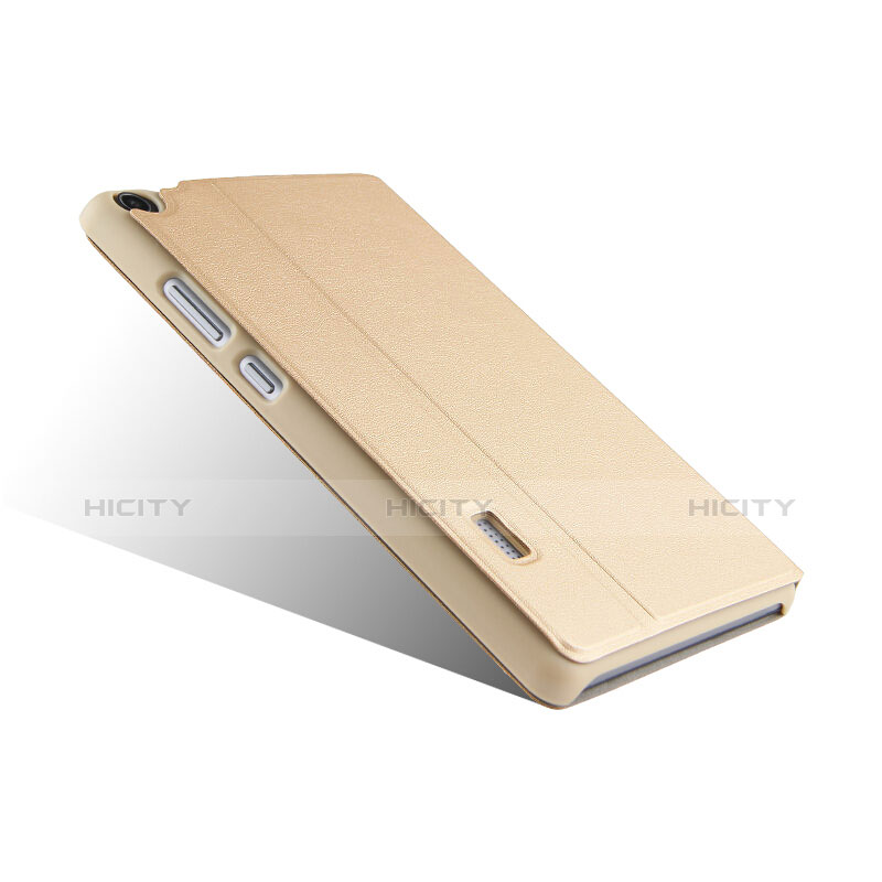 Huawei MediaPad T3 7.0 BG2-W09 BG2-WXX用手帳型 レザーケース スタンド ファーウェイ ゴールド