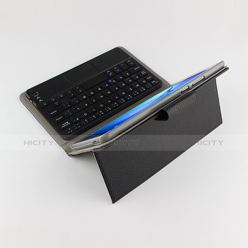 Huawei MediaPad T3 8.0 KOB-W09 KOB-L09用手帳型 レザーケース スタンド アンド キーボード ファーウェイ ブラック