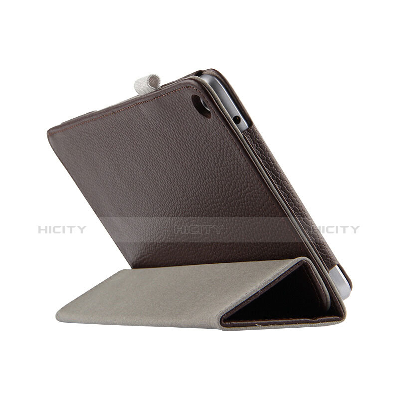 Huawei MediaPad T3 8.0 KOB-W09 KOB-L09用手帳型 レザーケース スタンド L01 ファーウェイ ブラウン
