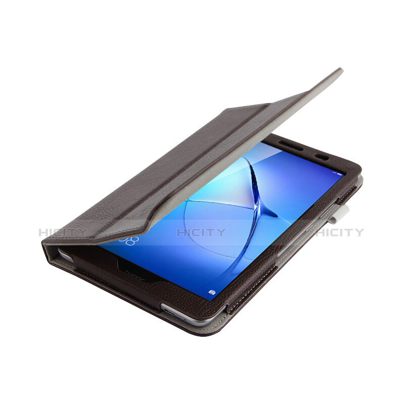 Huawei MediaPad T3 8.0 KOB-W09 KOB-L09用手帳型 レザーケース スタンド L01 ファーウェイ ブラウン