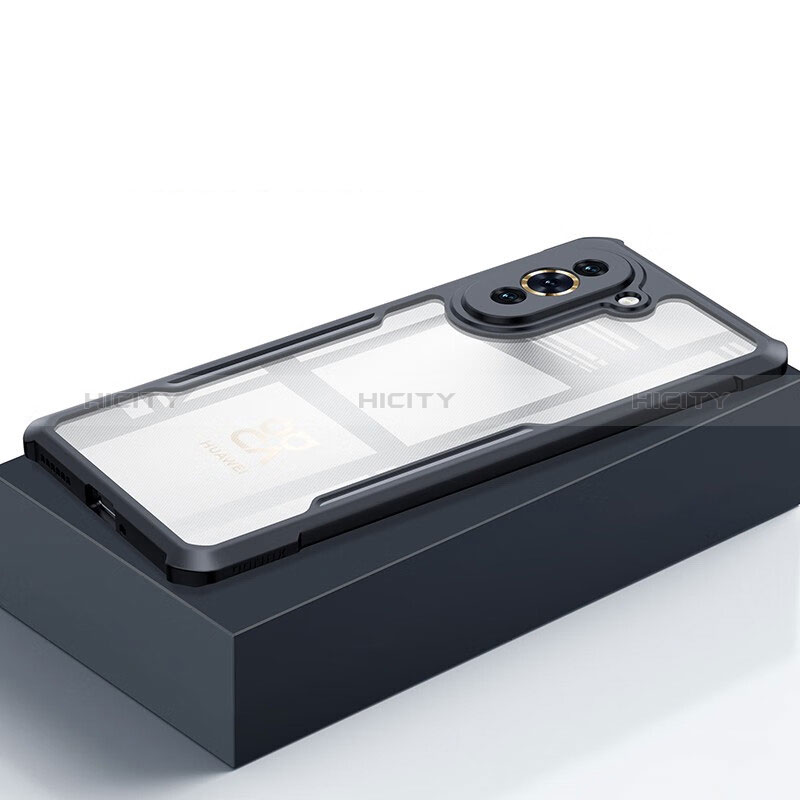 Huawei Nova 10用極薄ソフトケース シリコンケース 耐衝撃 全面保護 クリア透明 T04 ファーウェイ ブラック