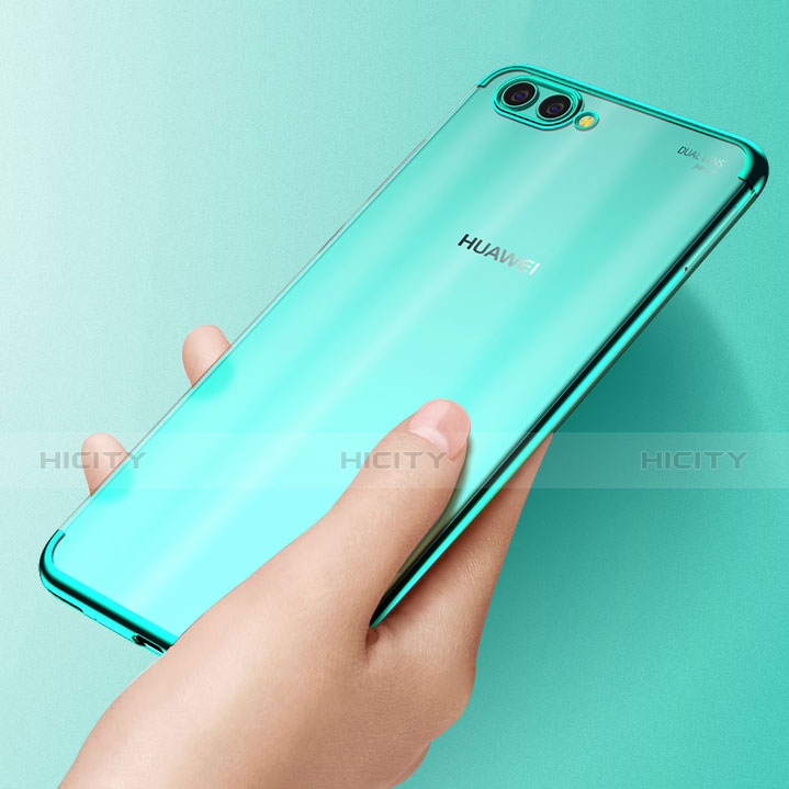 Huawei Nova 2S用極薄ソフトケース シリコンケース 耐衝撃 全面保護 クリア透明 T02 ファーウェイ ネイビー