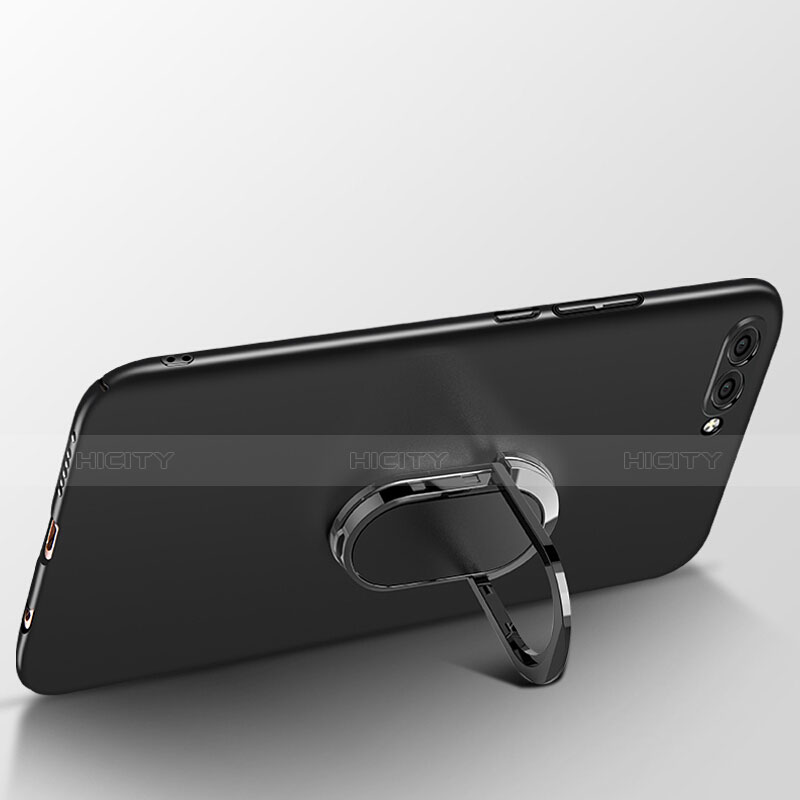 Huawei Nova 2S用ハードケース プラスチック 質感もマット アンド指輪 ファーウェイ ブラック