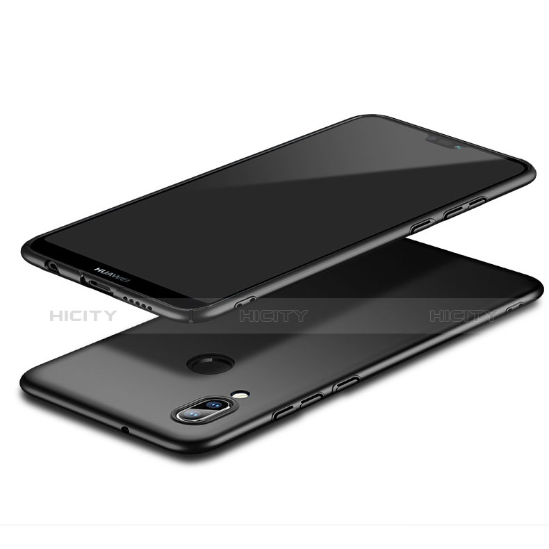 Huawei Nova 3e用ハードケース プラスチック 質感もマット ファーウェイ ブラック