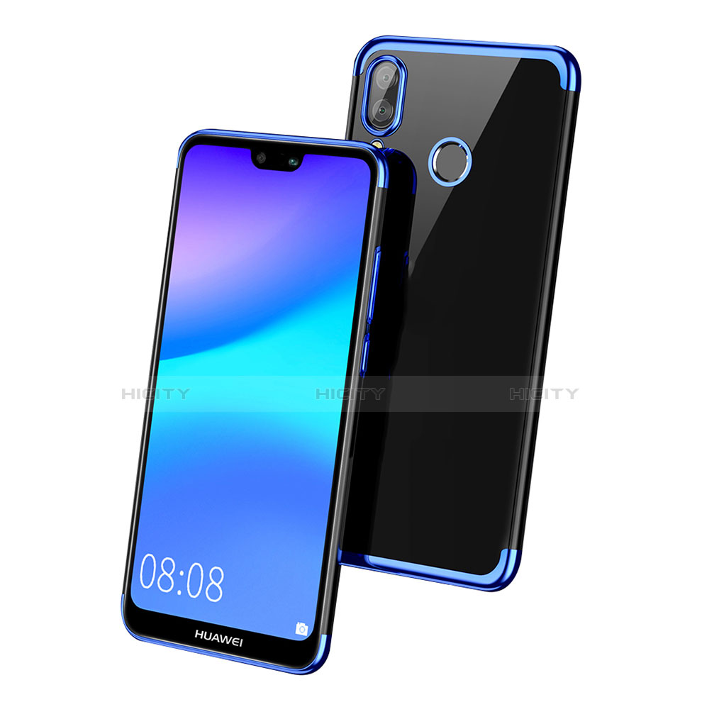 Huawei Nova 3e用極薄ソフトケース シリコンケース 耐衝撃 全面保護 クリア透明 T02 ファーウェイ ネイビー