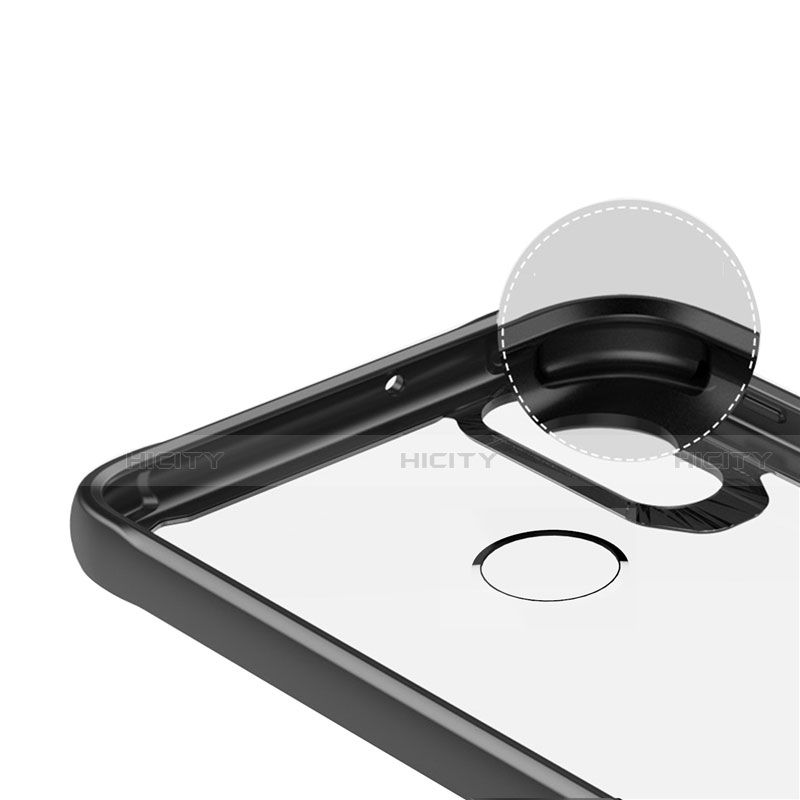 Huawei Nova 3e用ハイブリットバンパーケース クリア透明 プラスチック 鏡面 カバー M01 ファーウェイ 