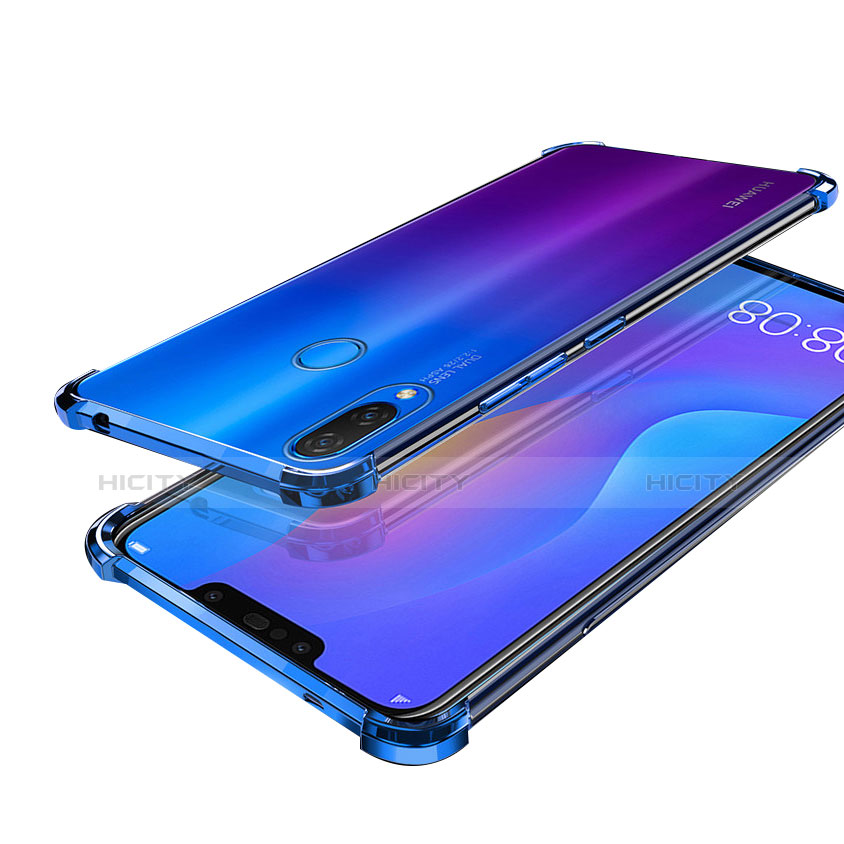 Huawei Nova 3i用極薄ソフトケース シリコンケース 耐衝撃 全面保護 クリア透明 H01 ファーウェイ ネイビー