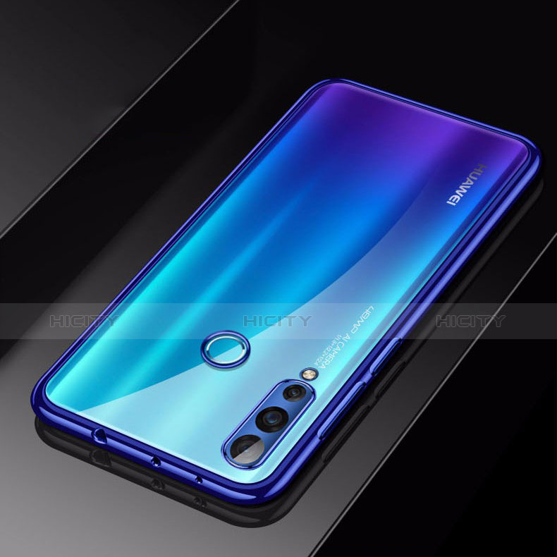 Huawei Nova 4用極薄ソフトケース シリコンケース 耐衝撃 全面保護 クリア透明 H01 ファーウェイ ネイビー