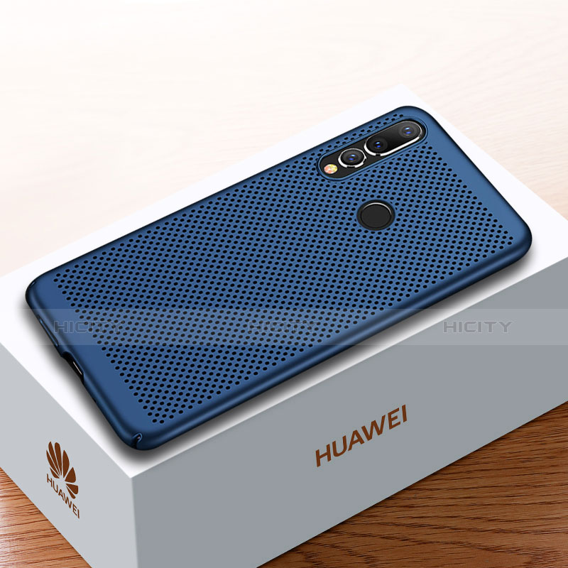 Huawei Nova 4用ハードケース プラスチック メッシュ デザイン カバー ファーウェイ ネイビー
