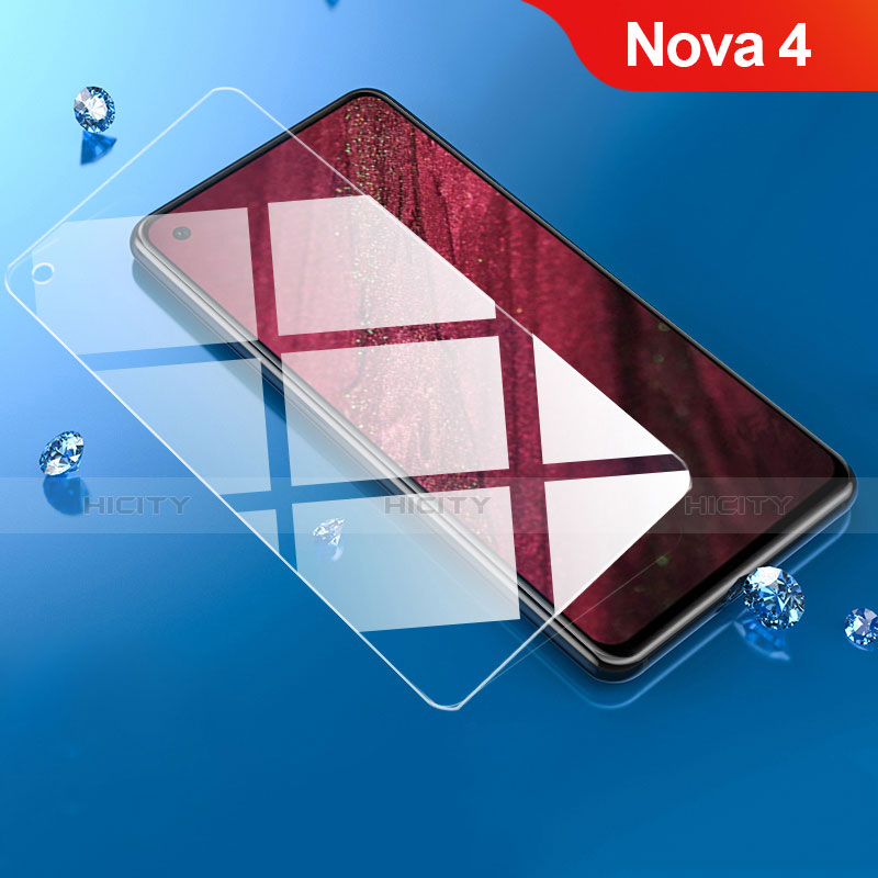 Huawei Nova 4用強化ガラス 液晶保護フィルム T03 ファーウェイ クリア