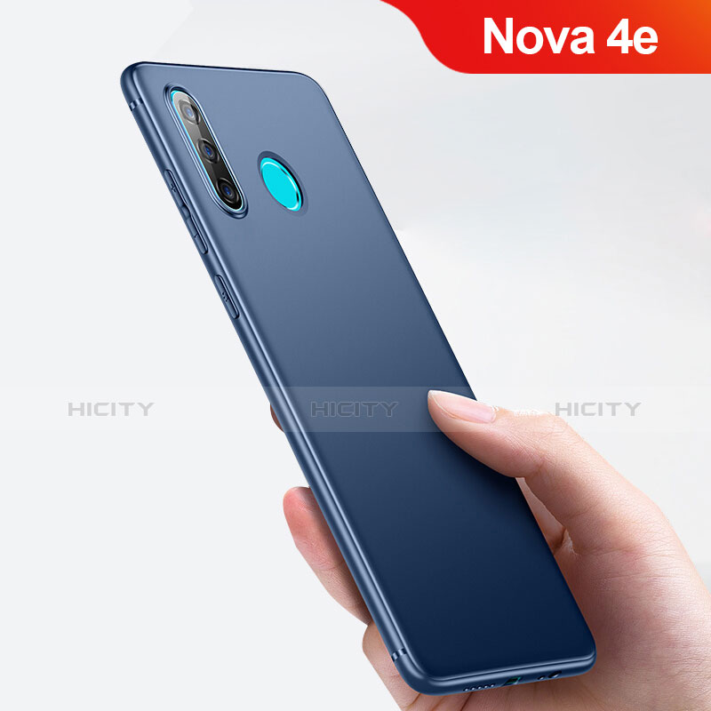 Huawei Nova 4e用極薄ソフトケース シリコンケース 耐衝撃 全面保護 ファーウェイ ネイビー