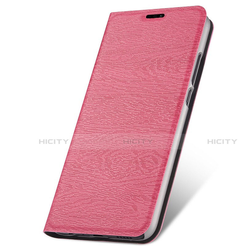 Huawei Nova 5用手帳型 レザーケース スタンド カバー T14 ファーウェイ ピンク