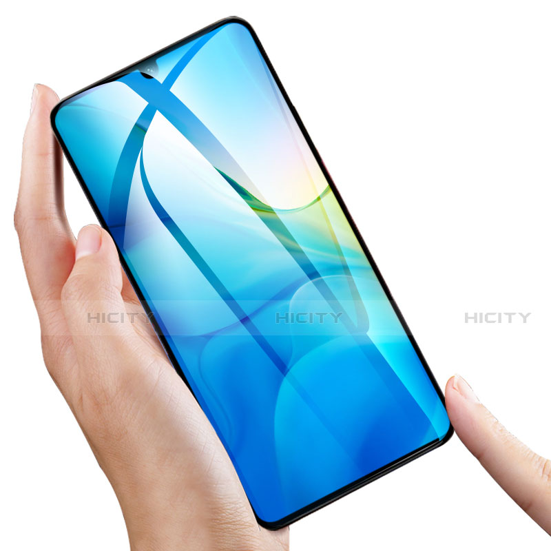 Huawei Nova 5用強化ガラス フル液晶保護フィルム F02 ファーウェイ ブラック