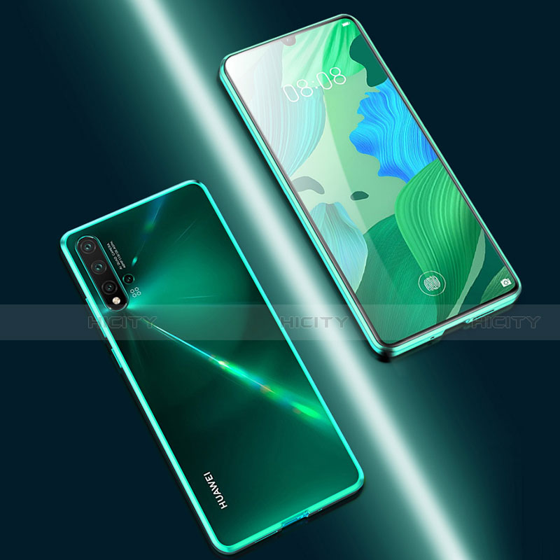 Huawei Nova 5 Pro用ケース 高級感 手触り良い アルミメタル 製の金属製 360度 フルカバーバンパー 鏡面 カバー T15 ファーウェイ 