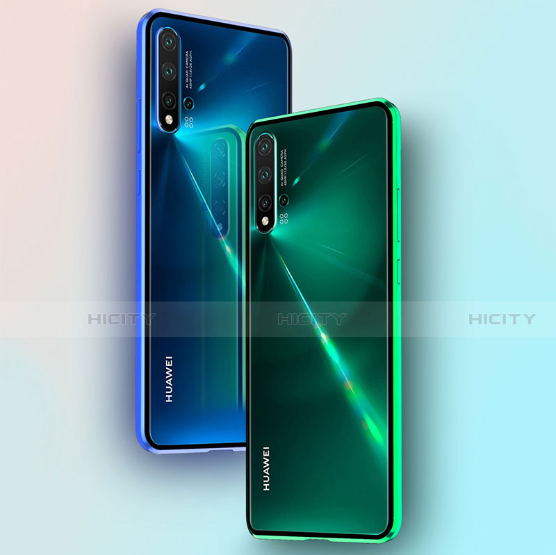 Huawei Nova 5 Pro用ケース 高級感 手触り良い アルミメタル 製の金属製 360度 フルカバーバンパー 鏡面 カバー T15 ファーウェイ 