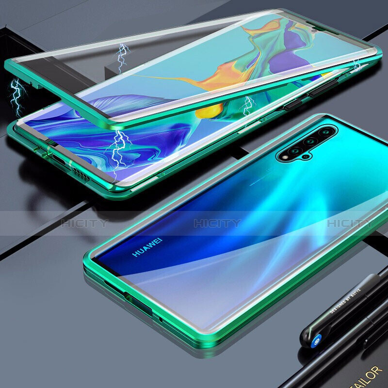 Huawei Nova 5 Pro用ケース 高級感 手触り良い アルミメタル 製の金属製 360度 フルカバーバンパー 鏡面 カバー T03 ファーウェイ 