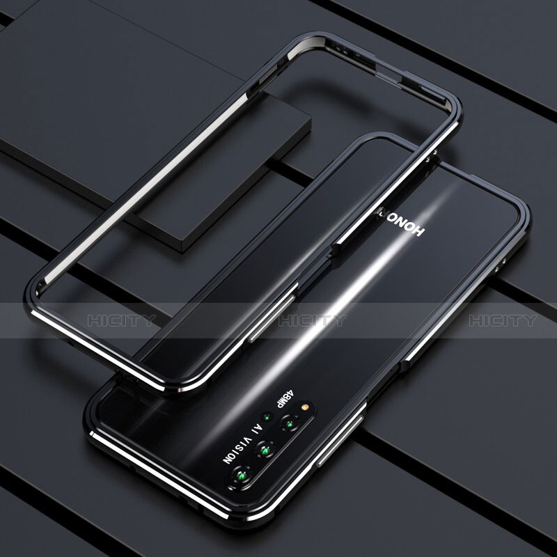 Huawei Nova 5T用ケース 高級感 手触り良い アルミメタル 製の金属製 バンパー カバー T01 ファーウェイ ブラック