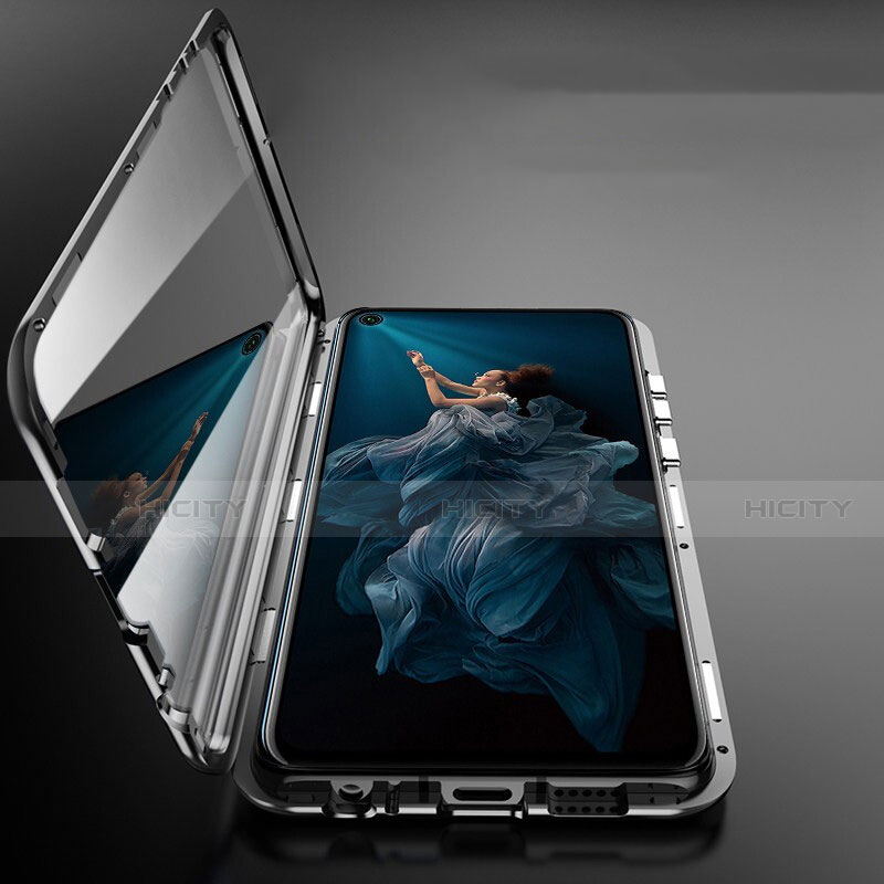 Huawei Nova 5T用ケース 高級感 手触り良い アルミメタル 製の金属製 360度 フルカバーバンパー 鏡面 カバー T03 ファーウェイ 