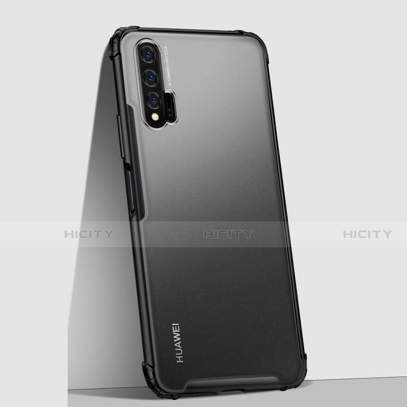 Huawei Nova 6 5G用極薄ケース クリア透明 プラスチック 質感もマットU02 ファーウェイ ブラック