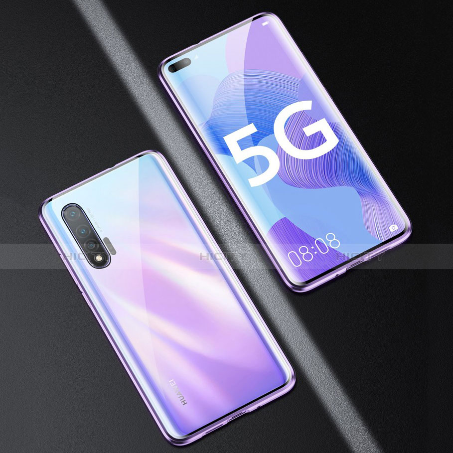 Huawei Nova 6 5G用ケース 高級感 手触り良い アルミメタル 製の金属製 360度 フルカバーバンパー 鏡面 カバー M01 ファーウェイ 