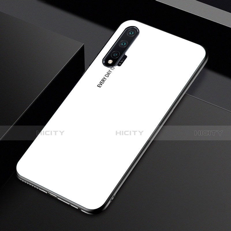 Huawei Nova 6 5G用ハイブリットバンパーケース プラスチック 鏡面 虹 グラデーション 勾配色 カバー H01 ファーウェイ 