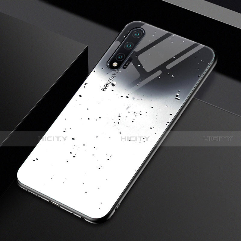 Huawei Nova 6 5G用ハイブリットバンパーケース プラスチック 鏡面 虹 グラデーション 勾配色 カバー H01 ファーウェイ 