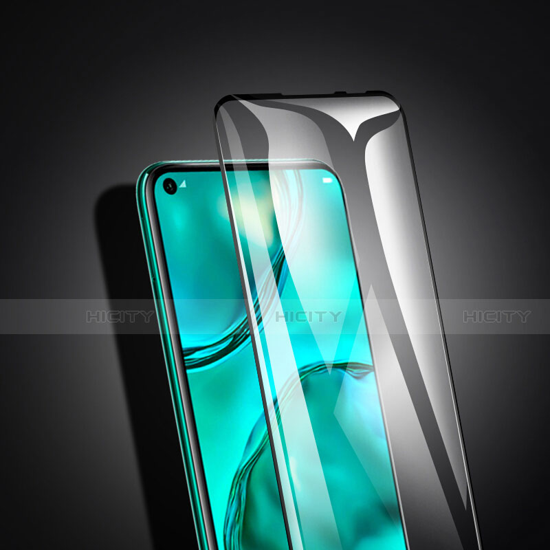 Huawei Nova 6 SE用強化ガラス フル液晶保護フィルム ファーウェイ ブラック