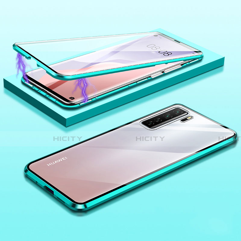 Huawei Nova 7 SE 5G用ケース 高級感 手触り良い アルミメタル 製の金属製 360度 フルカバーバンパー 鏡面 カバー M02 ファーウェイ 