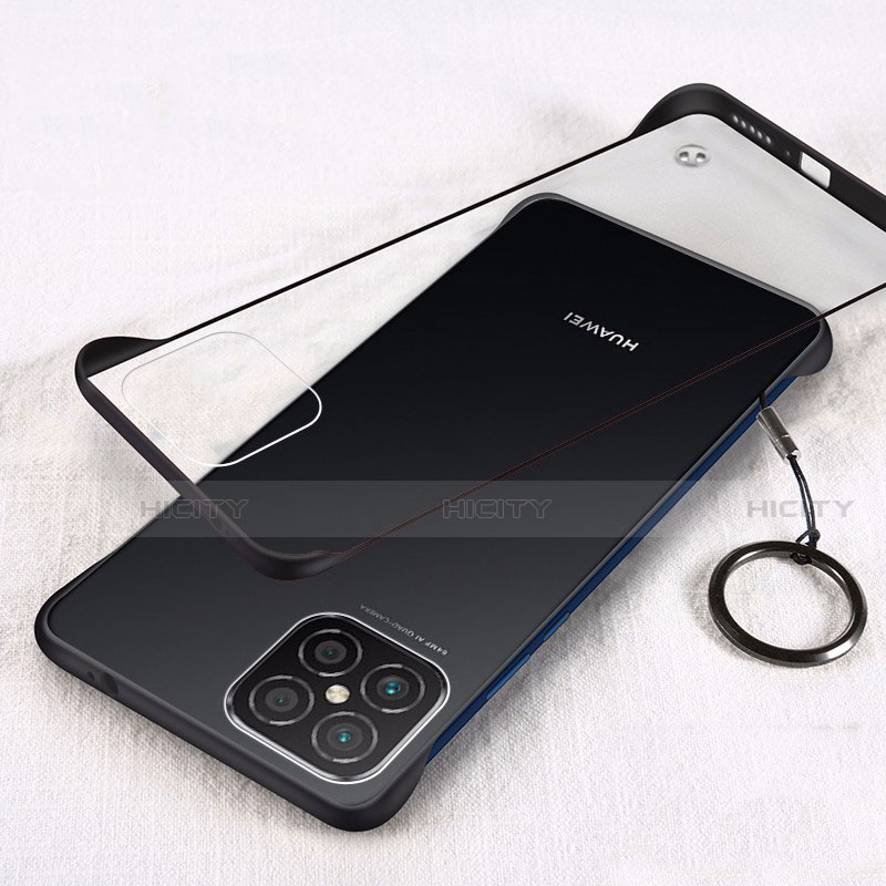 Huawei Nova 8 SE 5G用ハードカバー クリスタル クリア透明 H01 ファーウェイ ブラック