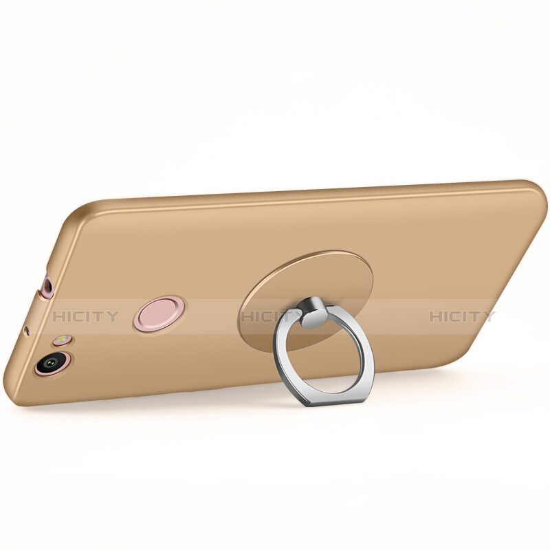 Huawei Nova用ハードケース プラスチック 質感もマット アンド指輪 ファーウェイ ゴールド