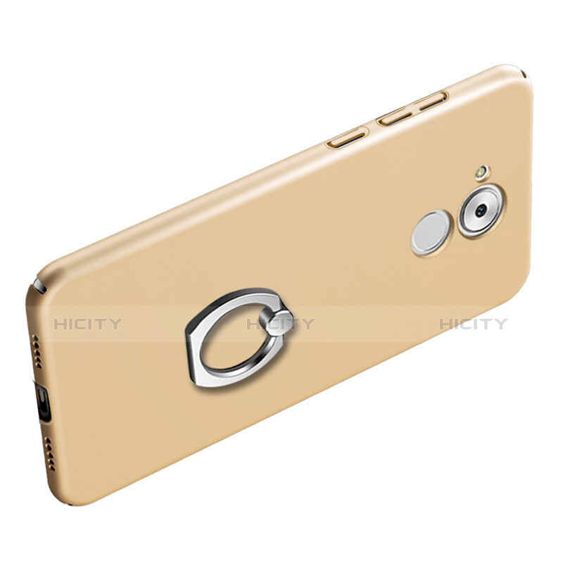 Huawei Nova Smart用ハードケース プラスチック 質感もマット アンド指輪 ファーウェイ ゴールド