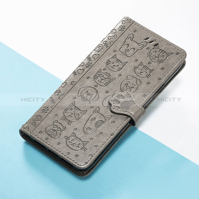 Huawei Nova Y91用手帳型 レザーケース スタンド パターン カバー S05D ファーウェイ グレー