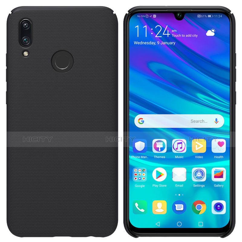 Huawei P Smart (2019)用ハードケース プラスチック 質感もマット ファーウェイ ブラック