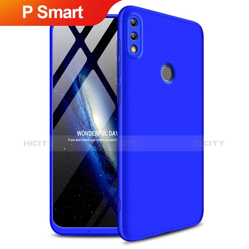 Huawei P Smart (2019)用ハードケース プラスチック 質感もマット 前面と背面 360度 フルカバー Q01 ファーウェイ ネイビー
