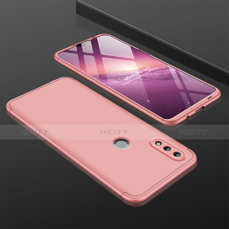Huawei P Smart (2019)用ハードケース プラスチック 質感もマット 前面と背面 360度 フルカバー ファーウェイ ローズゴールド