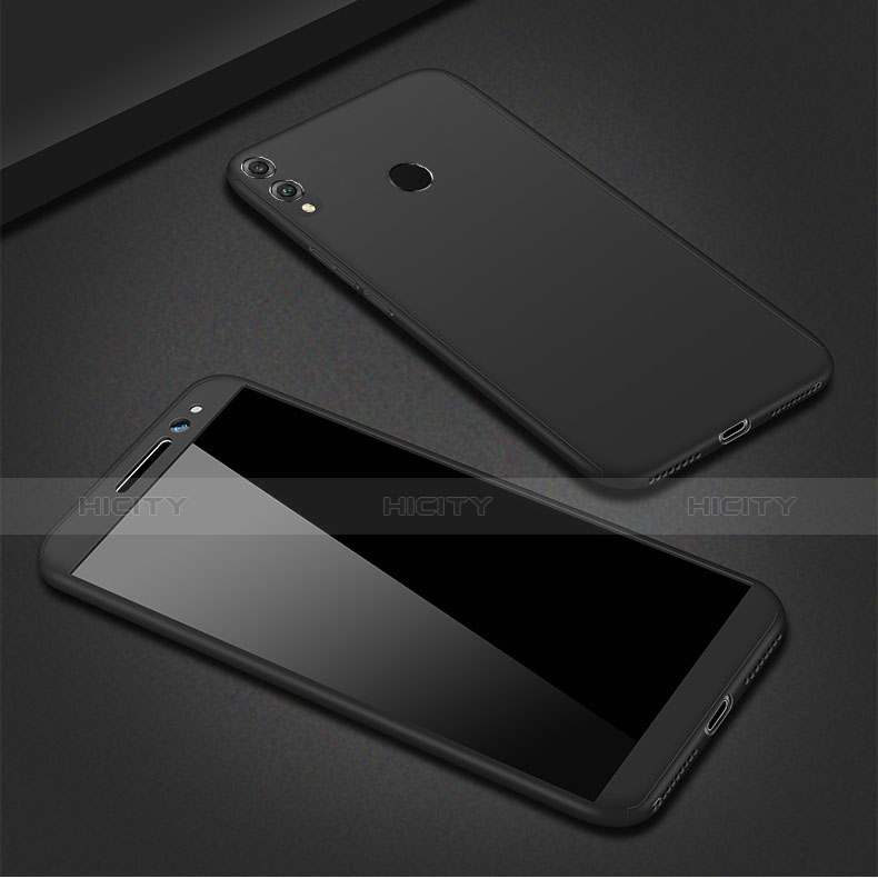 Huawei P Smart (2019)用ハードケース プラスチック 質感もマット 前面と背面 360度 フルカバー M01 ファーウェイ ブラック