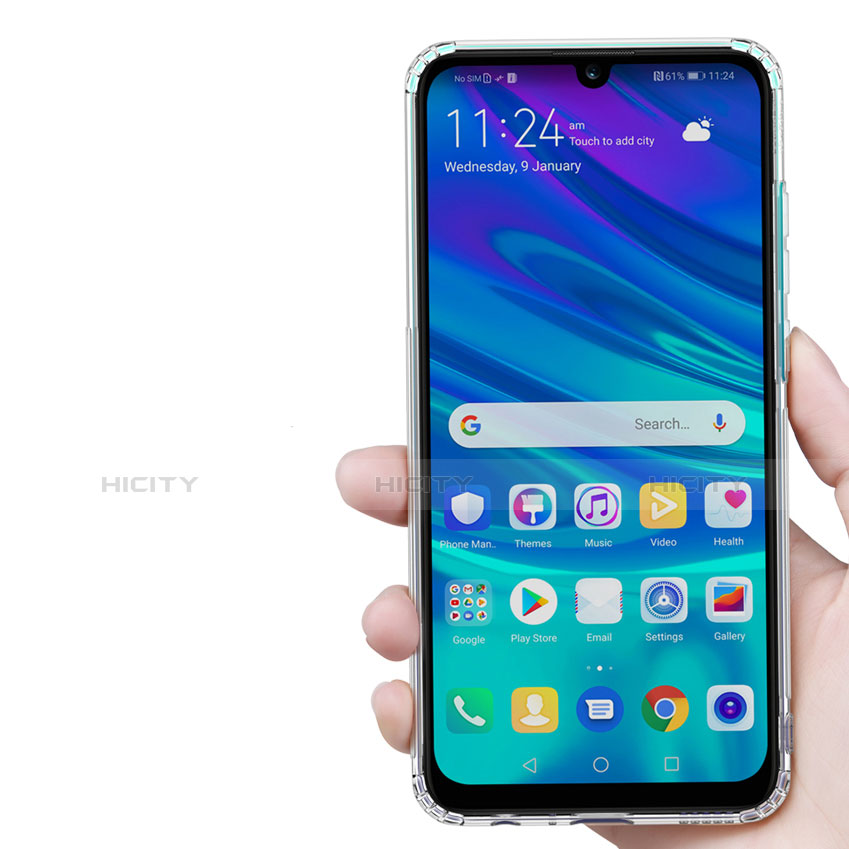 Huawei P Smart (2019)用極薄ソフトケース シリコンケース 耐衝撃 全面保護 クリア透明 H01 ファーウェイ 