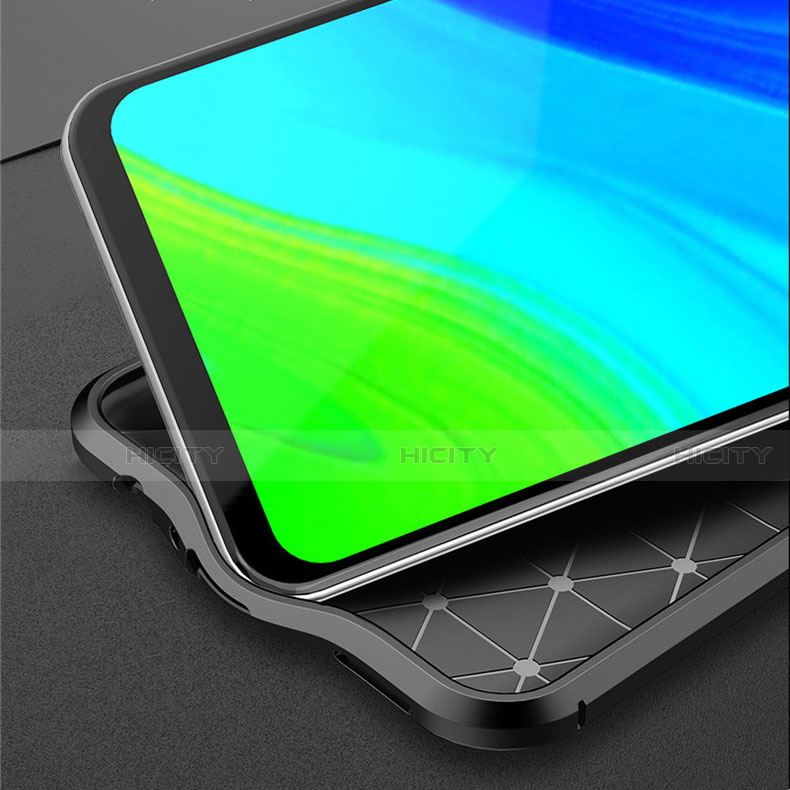 Huawei P Smart (2020)用シリコンケース ソフトタッチラバー レザー柄 カバー ファーウェイ 