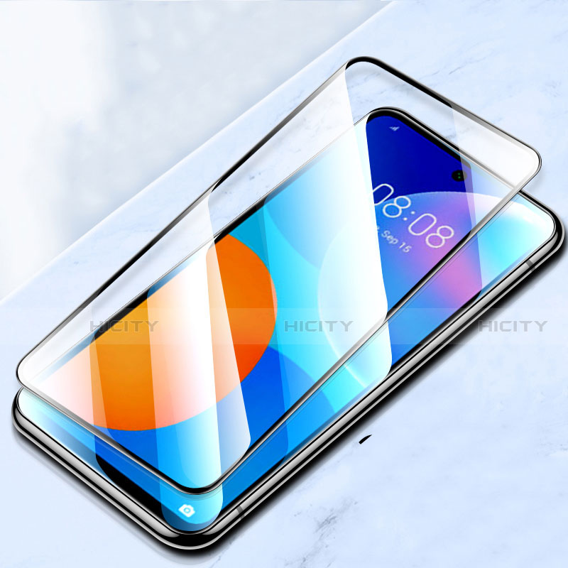 Huawei P Smart (2021)用強化ガラス フル液晶保護フィルム ファーウェイ ブラック