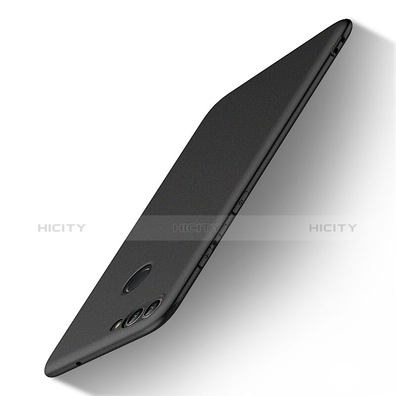 Huawei P Smart用シリコンケース ソフトタッチラバー ファーウェイ ブラック