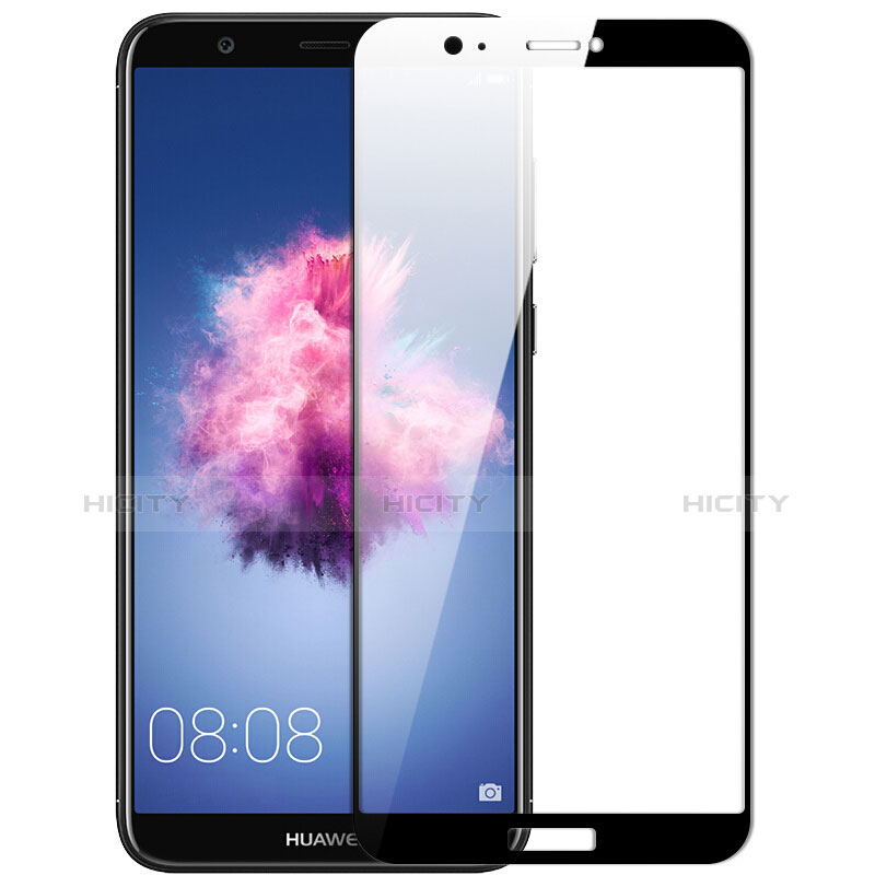 Huawei P Smart用強化ガラス フル液晶保護フィルム F04 ファーウェイ ブラック