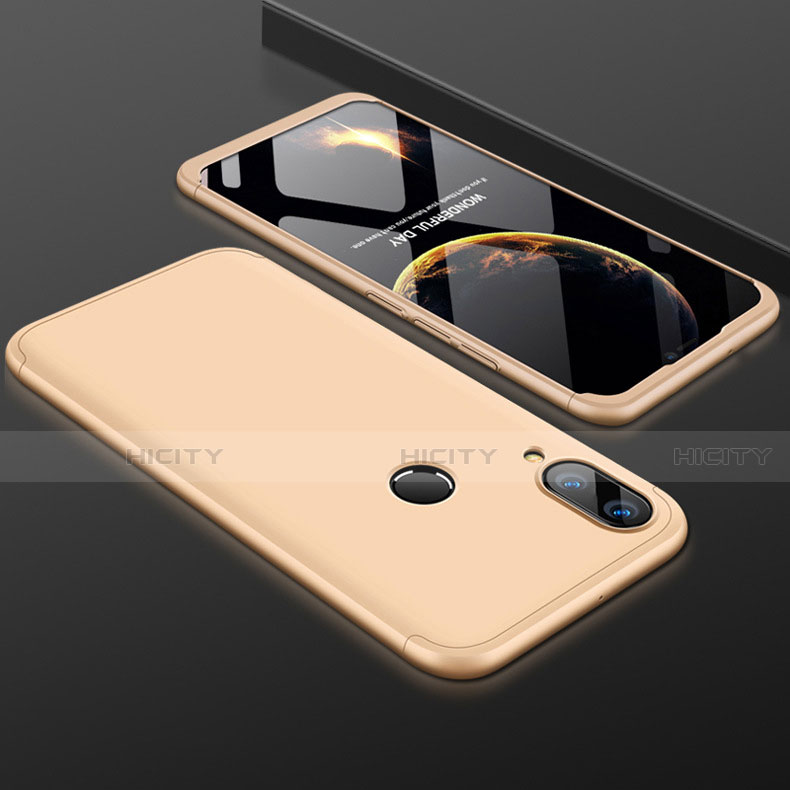 Huawei P Smart+ Plus用ハードケース プラスチック 質感もマット 前面と背面 360度 フルカバー ファーウェイ ゴールド